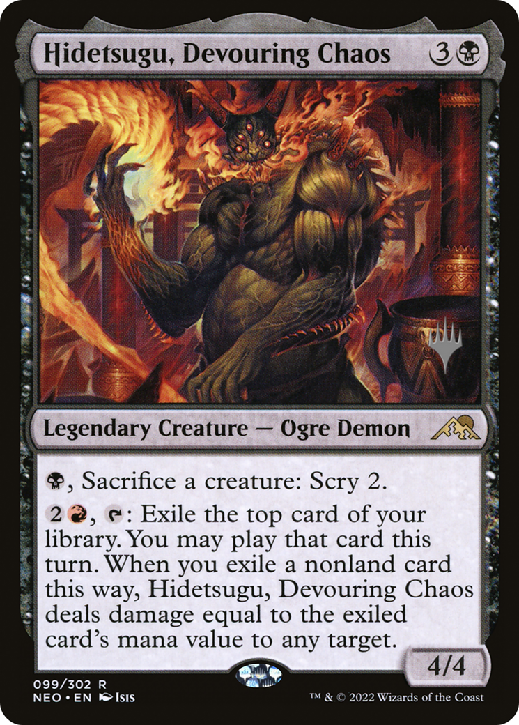 Hidetsugu, Devouring Chaos (PPNEO-99P) - Kamigawa: Neon Dynasty Promos