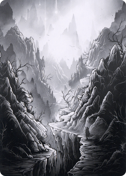 Mountain // Mountain (AMID-079) - Midnight Hunt Art Series (Borderless)