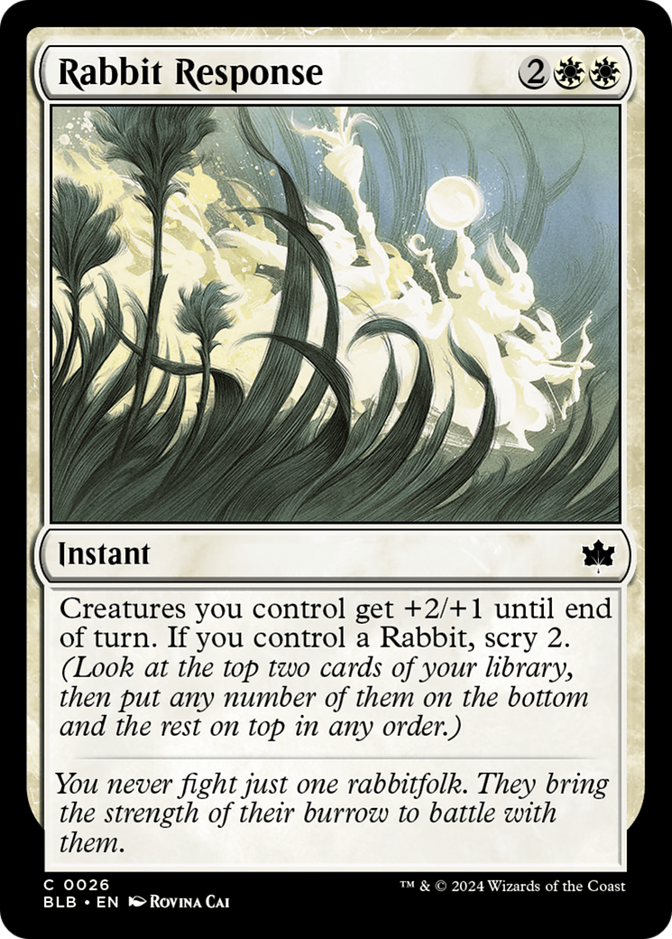 Rabbit Response⁣ - Bloomburrow⁣ (Common)⁣ [26]