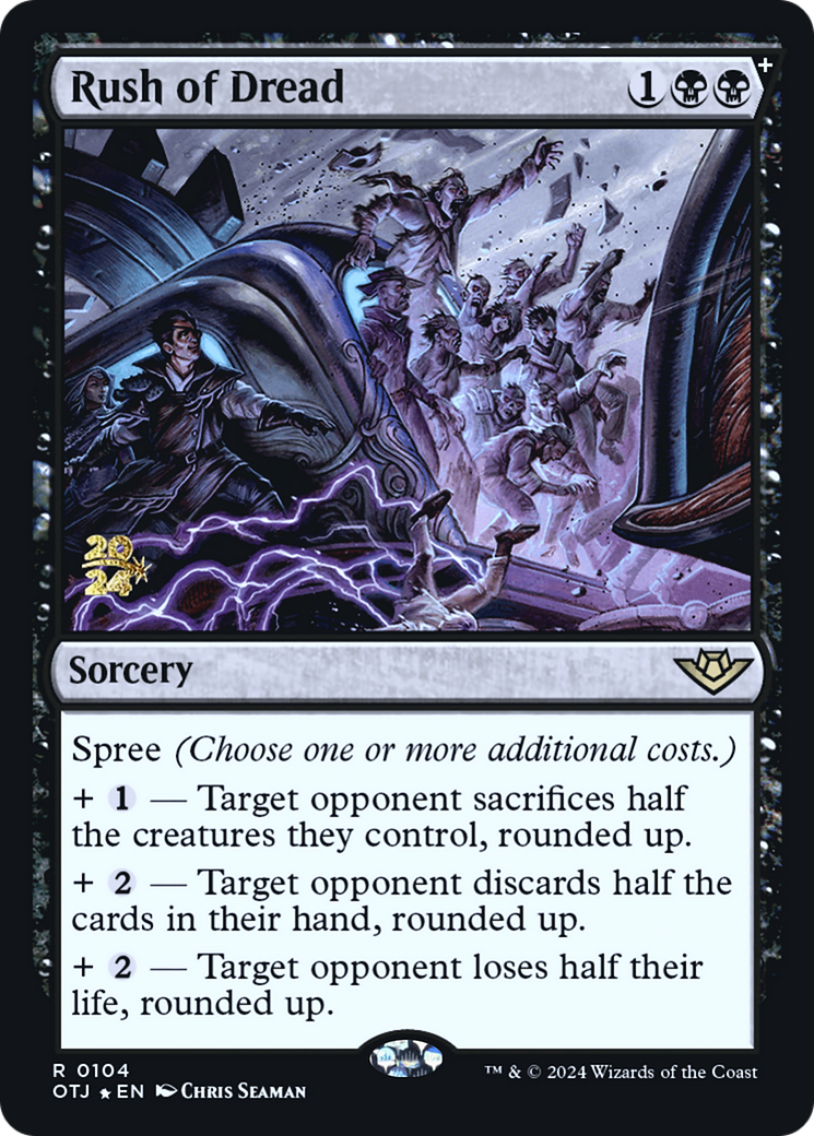 Rush of Dread (PRE-104S) - Outlaws of Thunder Junction Promos Foil
