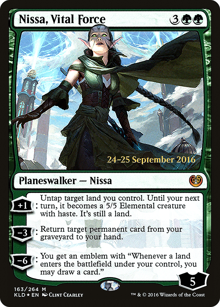 Nissa, Vital Force (PRE-163S) - Kaladesh Promos Foil