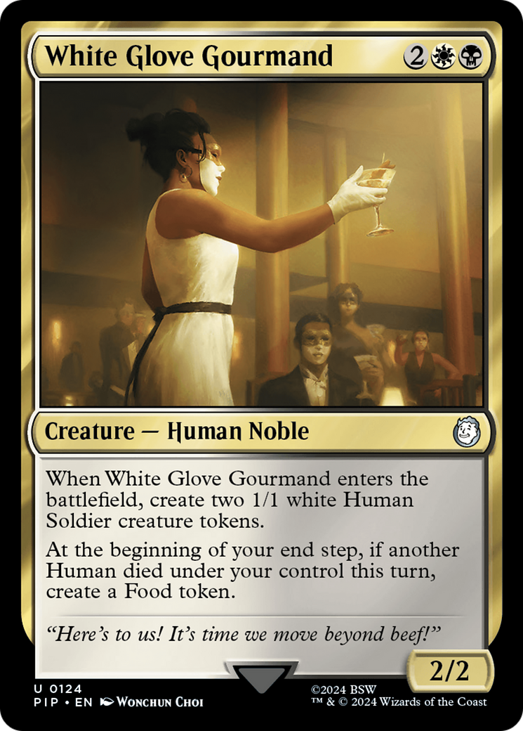 White Glove Gourmand⁣ - Universes Beyond: Fallout⁣ (Uncommon)⁣ [124]