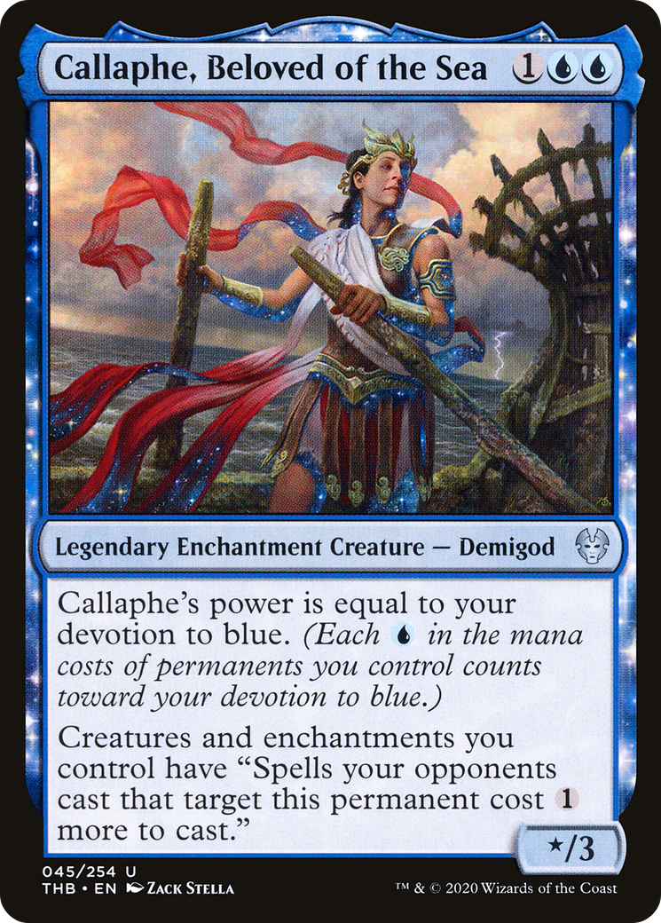 Callaphe, Beloved of the Sea (THB-045) - Theros Beyond Death: (enchantment)