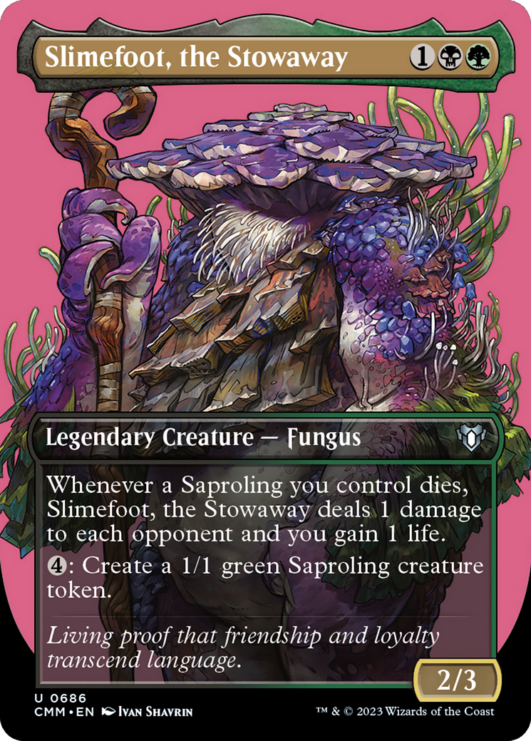 Slimefoot, the Stowaway (Borderless) (CMM-686) - Commander Masters (Borderless) Foil