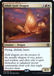 Adult Gold Dragon (PRE-216S) - Adventures in the Forgotten Realms Promos Foil