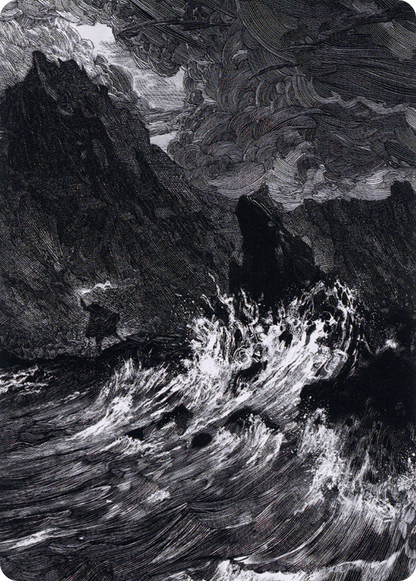 Island // Island (AMID-078) - Midnight Hunt Art Series (Borderless) Foil
