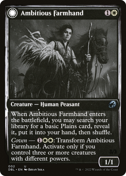 Ambitious Farmhand (DBL-002) - Innistrad: Double Feature: (Double Faced Transform)
