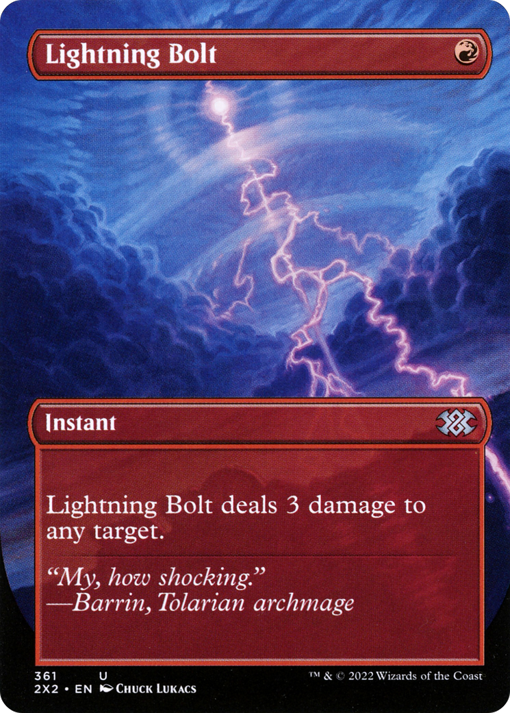 Lightning Bolt (Borderless) (2X2-361) - Double Masters 2022 (Borderless)