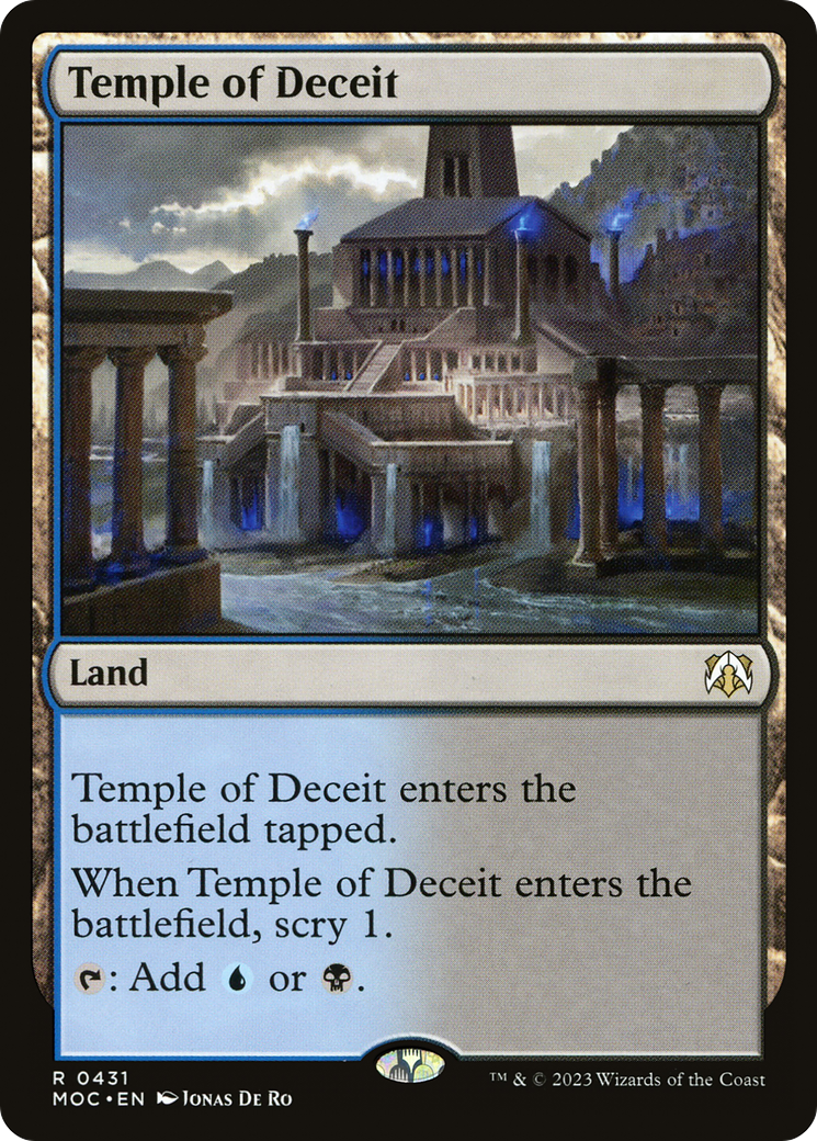 Temple of Deceit⁣ - Commander: March of the Machine⁣ (Rare)⁣ [431]