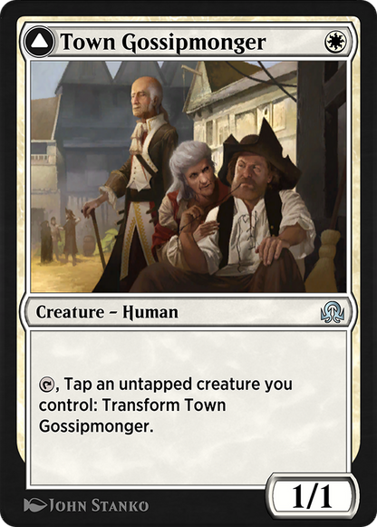 Town Gossipmonger // Incited Rabble (SIR-053) - Shadows over Innistrad Remastered