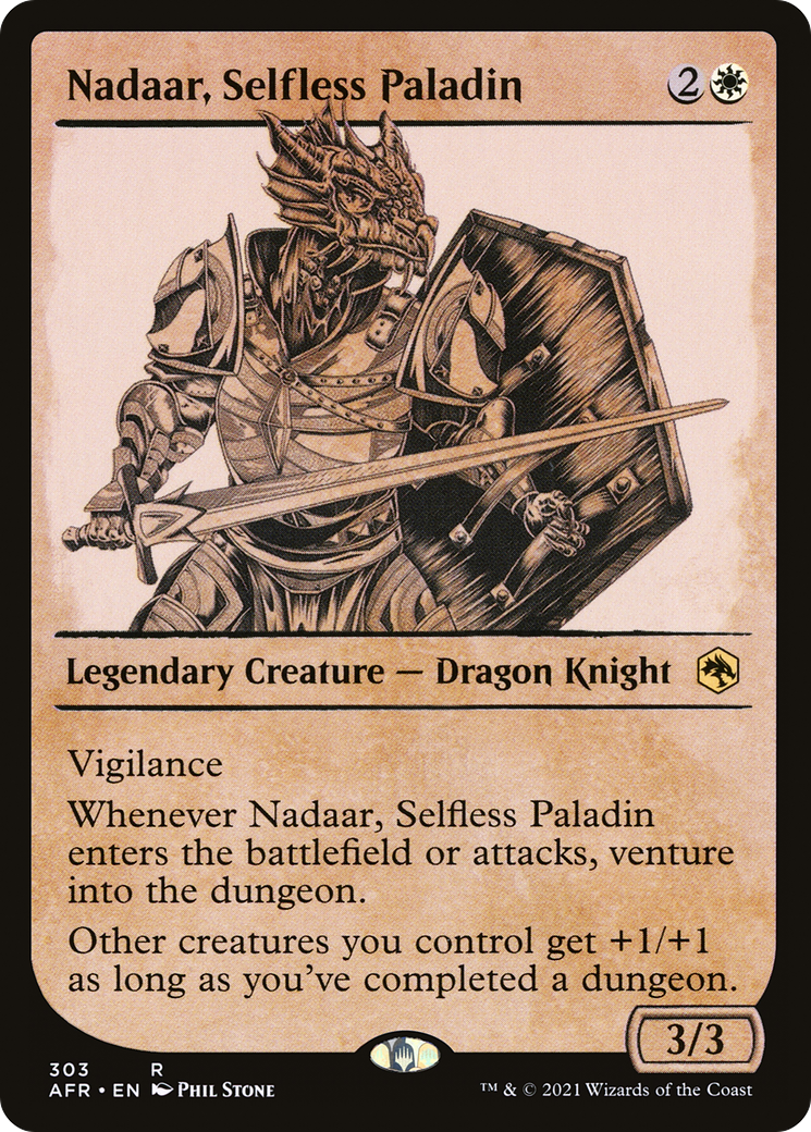 Nadaar, Selfless Paladin (Showcase) (AFR-303) - Adventures in the Forgotten Realms: (Showcase)