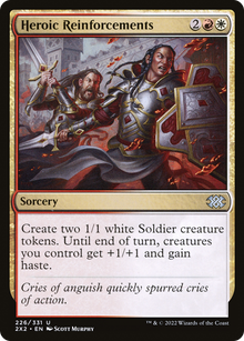 Heroic Reinforcements⁣ - Double Masters 2022⁣ (Uncommon)⁣ [226]