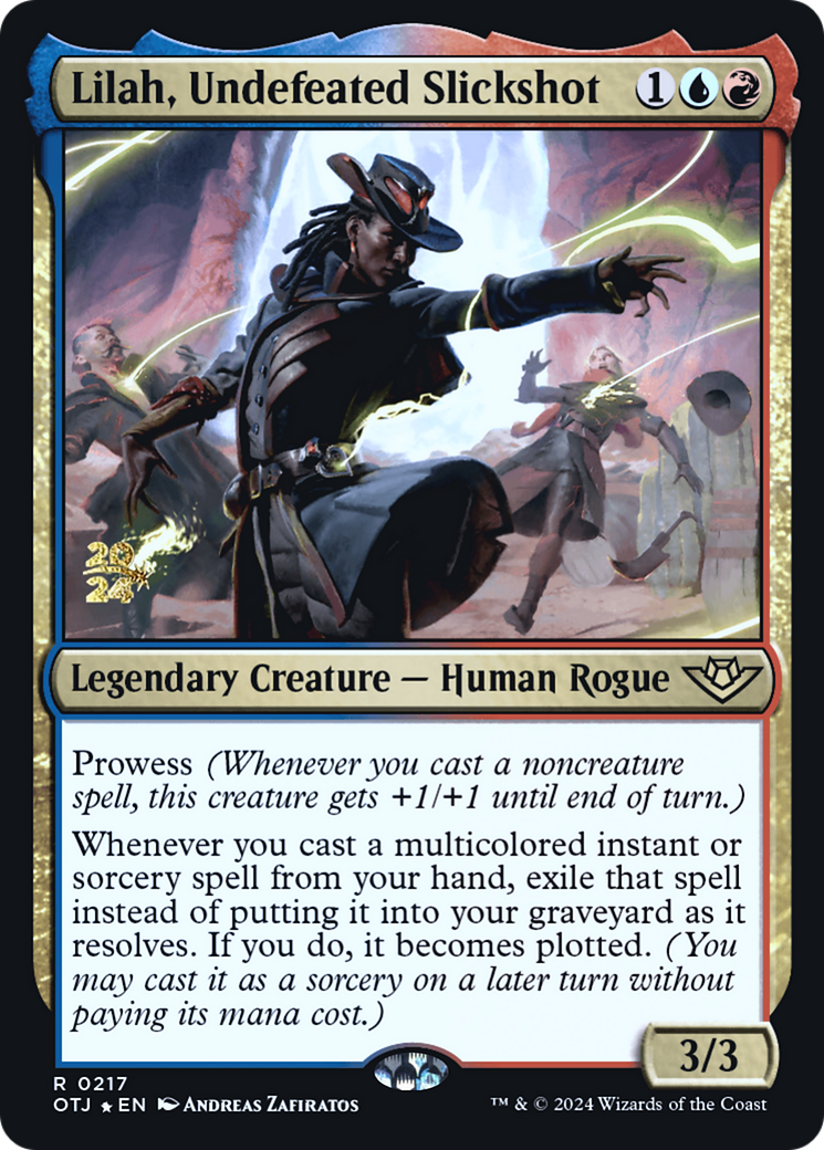 Lilah, Undefeated Slickshot (PRE-217S) - Outlaws of Thunder Junction Promos Foil