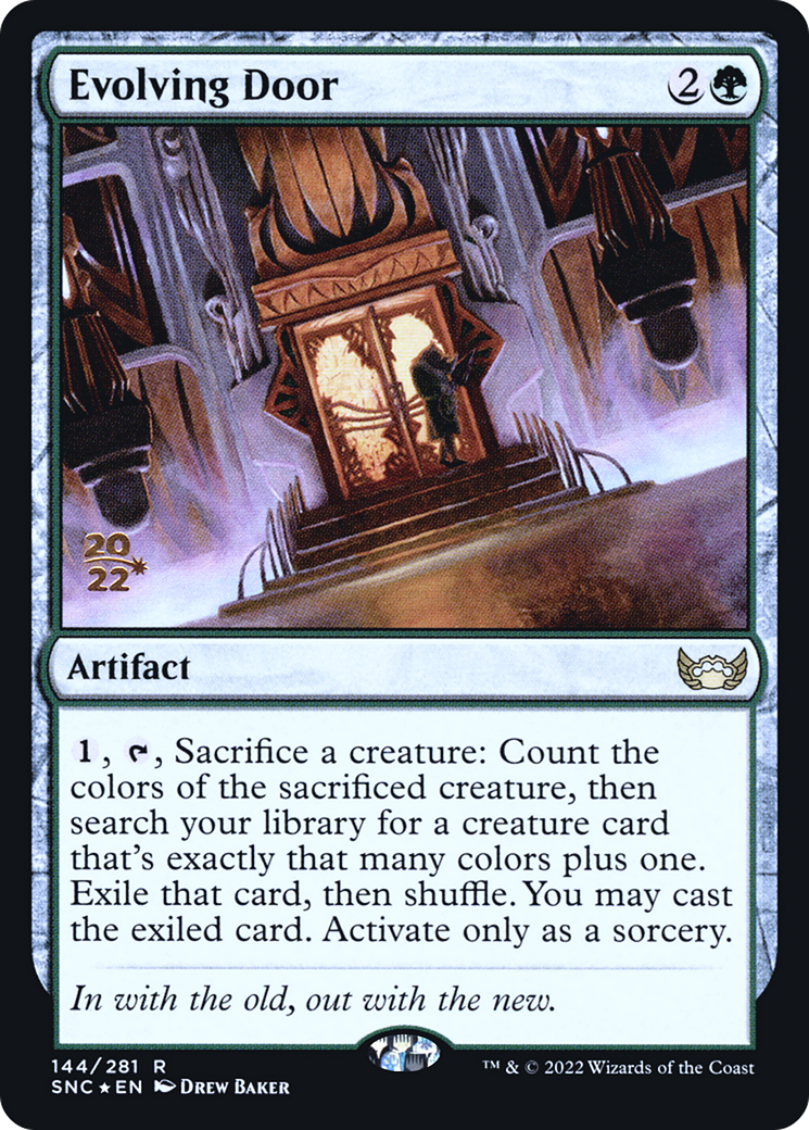 Evolving Door (PRE-144S) - Streets of New Capenna Promos Foil