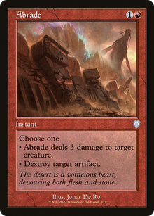 Abrade⁣ - Commander: The Brothers' War⁣ (Uncommon)⁣ [111]