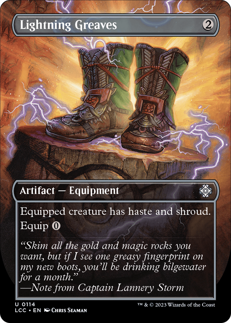 Lightning Greaves (Borderless) (LCC-114) - The Lost Caverns of Ixalan Commander (Borderless)
