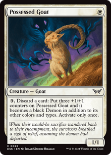 Possessed Goat⁣ - Duskmourn: House of Horror⁣ (Common)⁣ [25]
