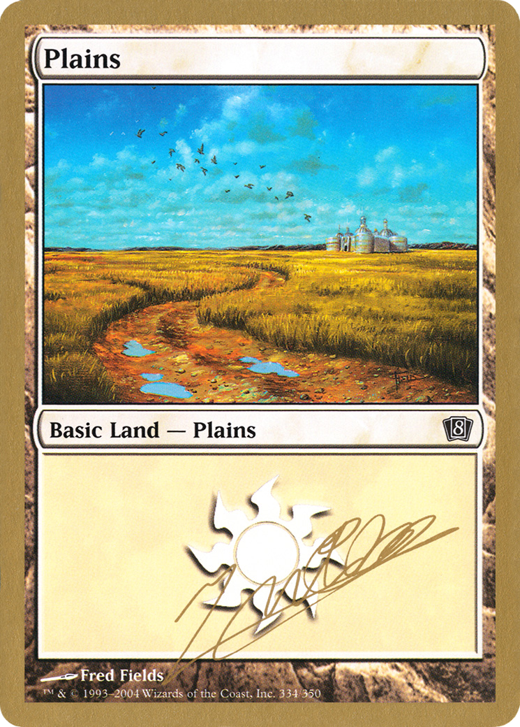 Plains (334) - 2004 Julien Nuijten (8ED) (WCD-) - World Championship Decks 2004