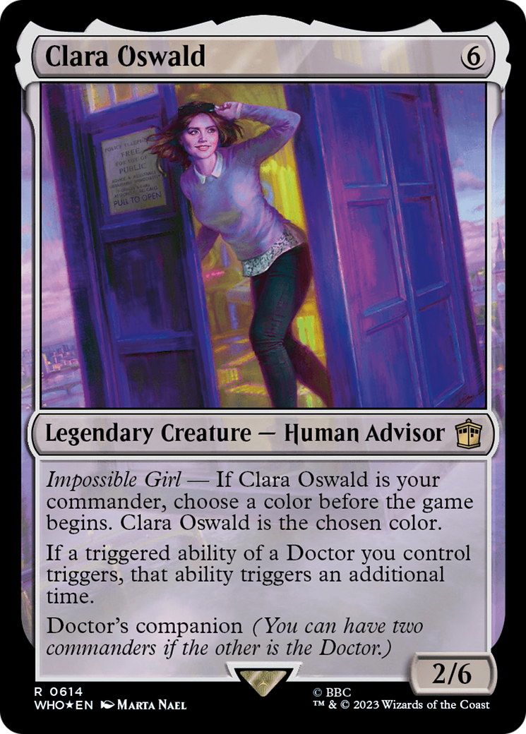 Clara Oswald (Surge Foil) (WHO-614) - Doctor Who Foil