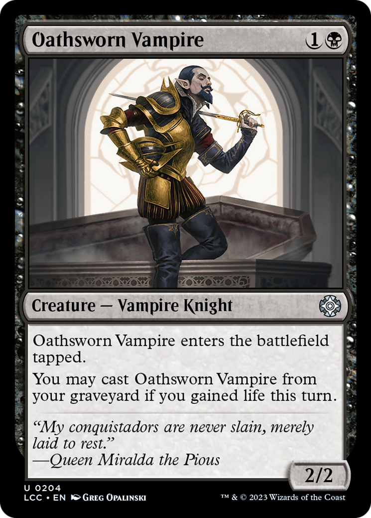 Oathsworn Vampire⁣ - Commander: The Lost Caverns of Ixalan⁣ (Uncommon)⁣ [204]
