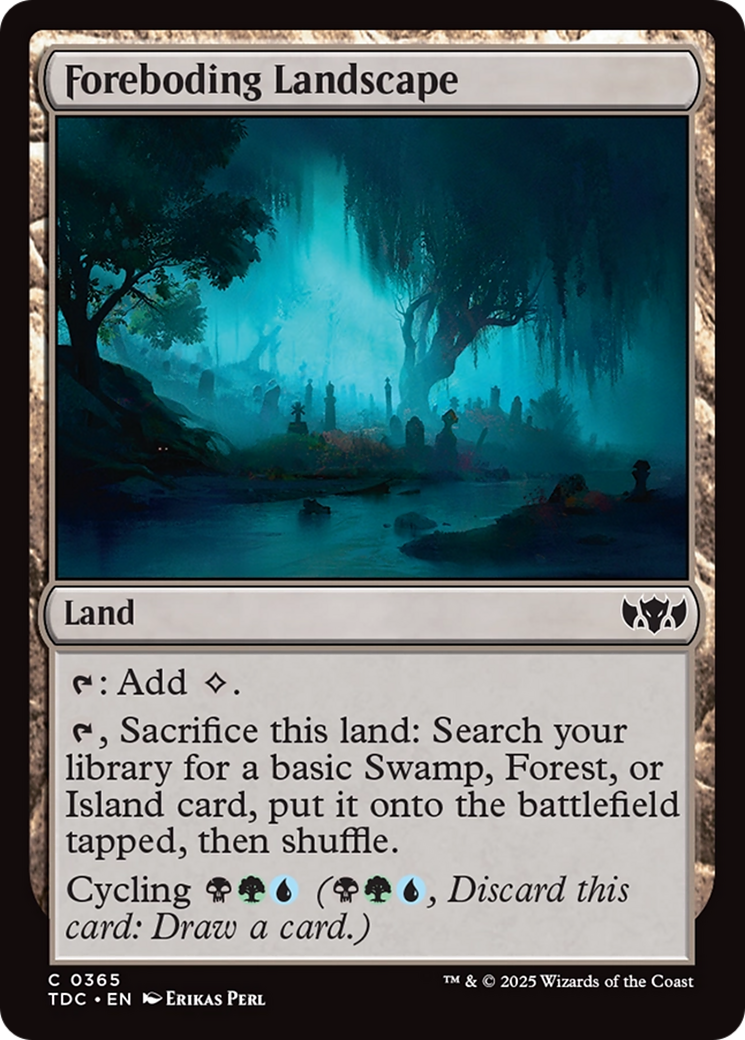 Foreboding Landscape (TDC-365) - Commander: Tarkir: Dragonstorm