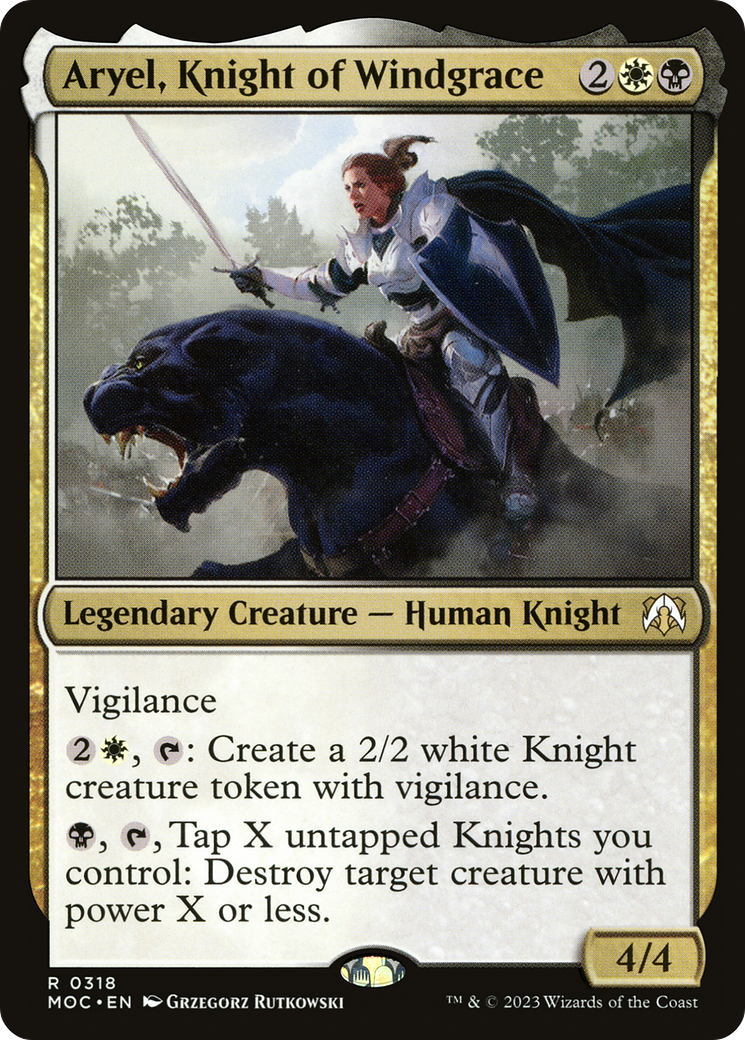 Aryel, Knight of Windgrace⁣ - Commander: March of the Machine⁣ (Rare)⁣ [318]