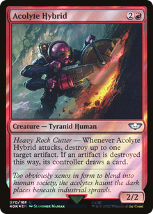 Acolyte Hybrid (Surge Foil) (40K-70★) - Warhammer 40,000 Commander Foil
