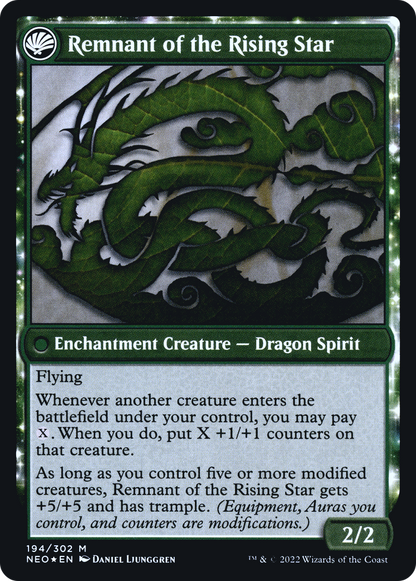 Jugan Defends the Temple (PRE-194S) - Kamigawa: Neon Dynasty Promos: (fandfc, enchantment) Foil