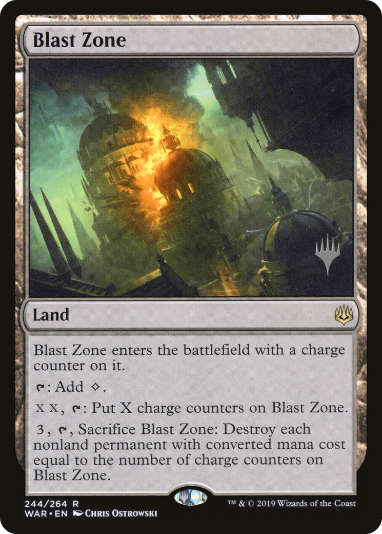 Blast Zone (WAR) (PPTHB-244P) - War of the Spark Promos Foil