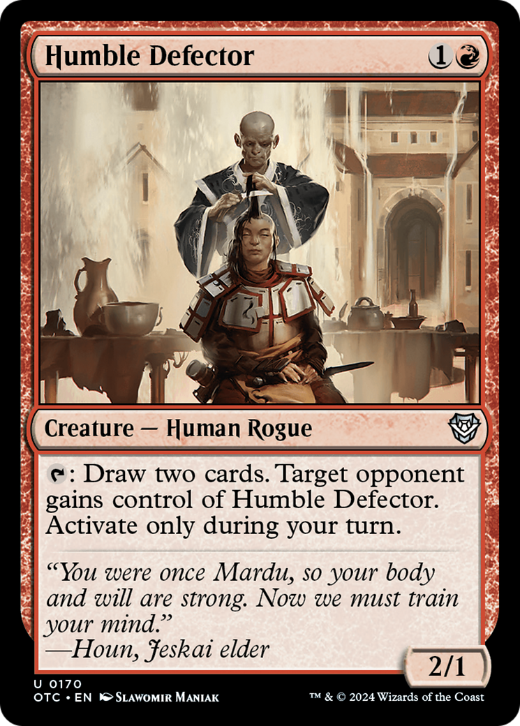 Humble Defector⁣ - Commander: Outlaws of Thunder Junction⁣ (Uncommon)⁣ [170]