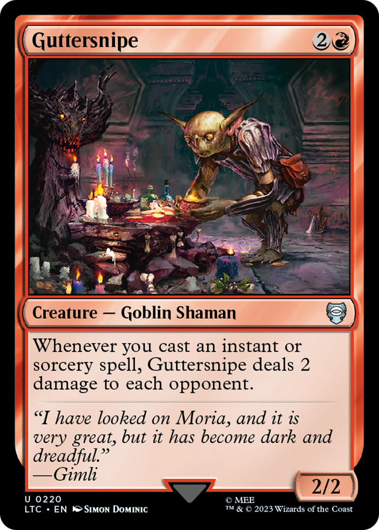 Guttersnipe⁣ - Commander: The Lord of the Rings: Tales of Middle-earth⁣ (Uncommon)⁣ [220]