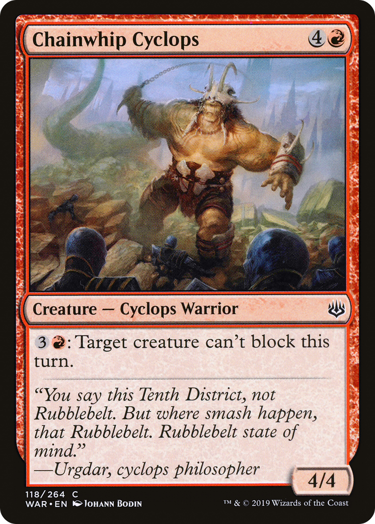 Chainwhip Cyclops⁣ - War of the Spark⁣ (Common)⁣ [118]
