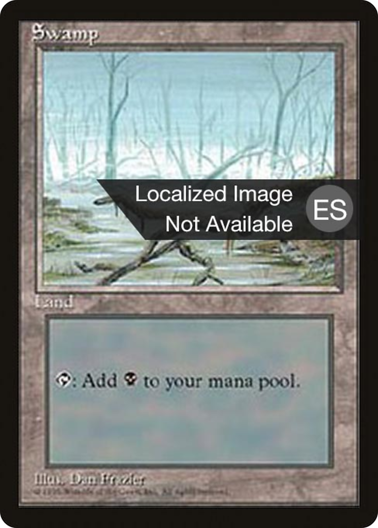 Swamp (A) (4BB-370) - Fourth Edition Foreign Black Border