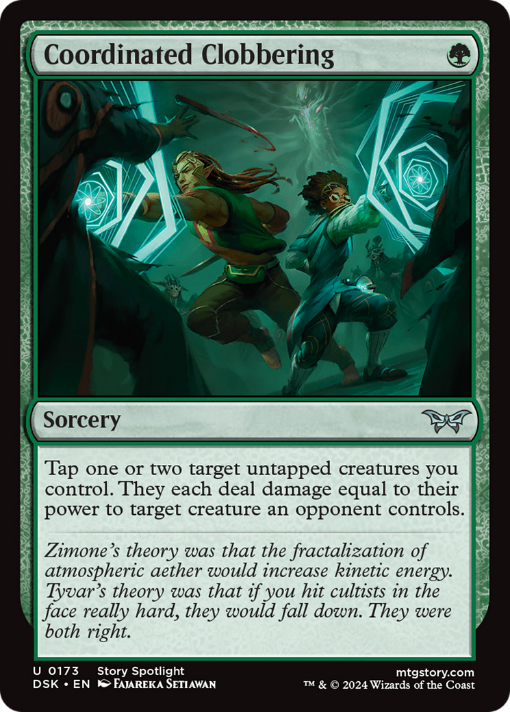 Coordinated Clobbering⁣ - Duskmourn: House of Horror⁣ (Uncommon)⁣ [173]