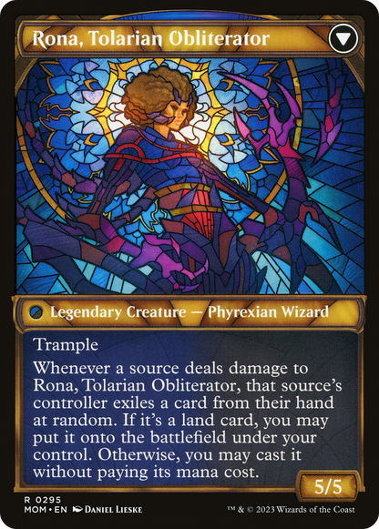 Rona, Herald of Invasion (Showcase) (MOM-295) - March of the Machine: (Showcase) Foil