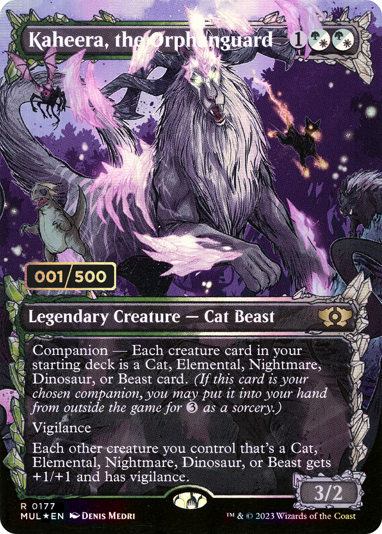 Kaheera, the Orphanguard (Serial Numbered) (MUL-177) - Multiverse Legends: (Showcase) (Borderless) Foil
