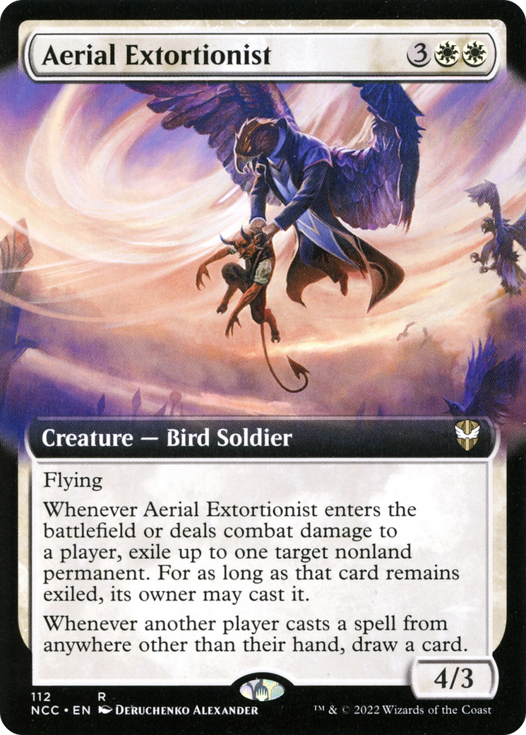 Aerial Extortionist (Extended Art) (NCC-112) - New Capenna Commander: (Extended Art)
