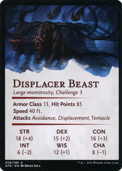 Displacer Beast // Displacer Beast (AAFR-008) - Adventures in the Forgotten Realms Art Series (Borderless)