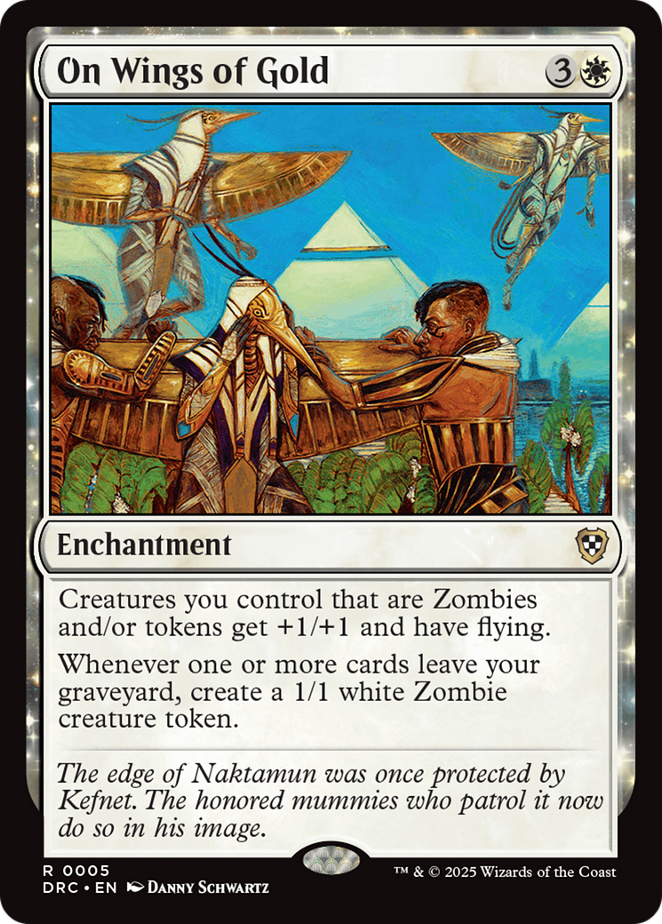 On Wings of Gold (DRC-005) - Commander: Aetherdrift: (enchantment)