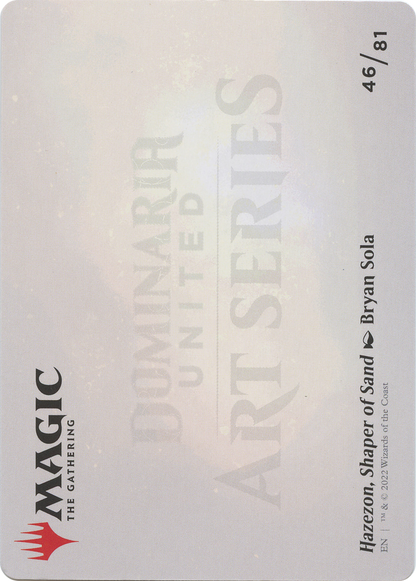 Hazezon, Shaper of Sand // Hazezon, Shaper of Sand (ADMU-046) - Dominaria United Art Series (Borderless) Foil