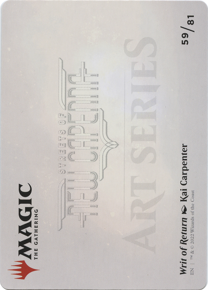 Writ of Return // Writ of Return (ASNC-059) - New Capenna Art Series (Borderless)