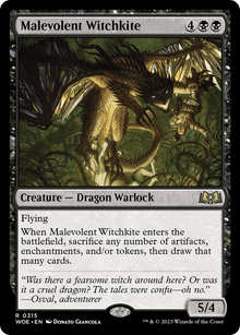 Malevolent Witchkite (WOE-315) - Wilds of Eldraine Foil