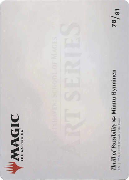 Thrill of Possibility // Thrill of Possibility (ASTX-078) - Strixhaven Art Series (Borderless) Foil
