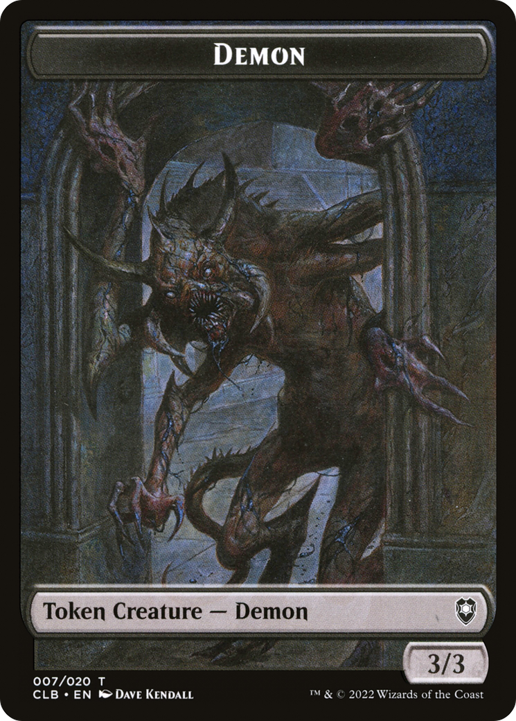 Demon Token (CLB-007) - Battle for Baldur's Gate Tokens Foil