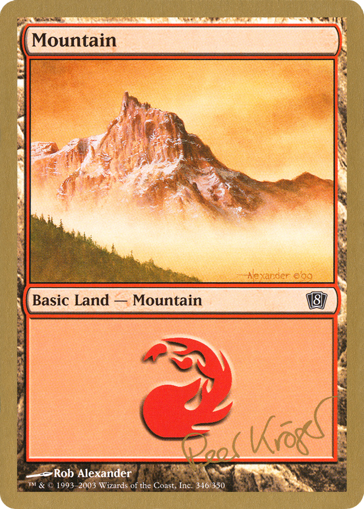 Mountain (346) - 2003 Peer Kroger (8ED) (WCD-) - World Championship Decks 2003