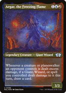 Aegar, the Freezing Flame (MUL-096) - Multiverse Legends Etched Foil