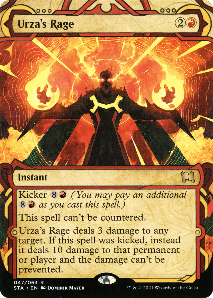 Urza's Rage (STA-047) - Strixhaven Mystical Archive: (Showcase) (Borderless)