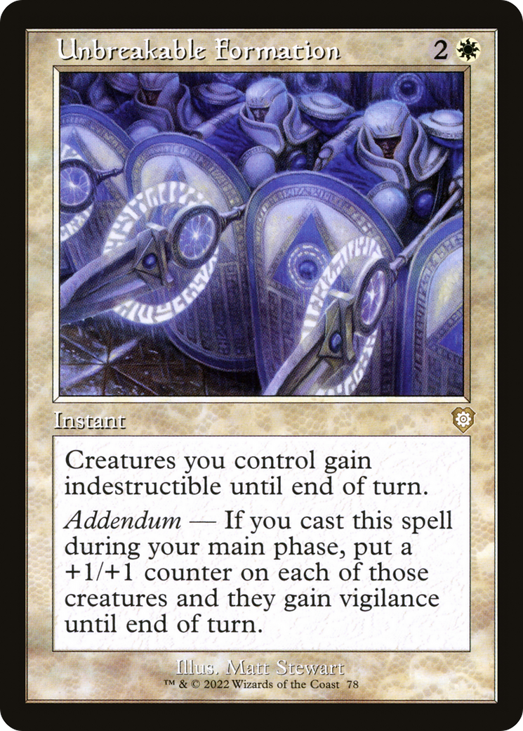 Unbreakable Formation⁣ - Commander: The Brothers' War⁣ (Rare)⁣ [78]