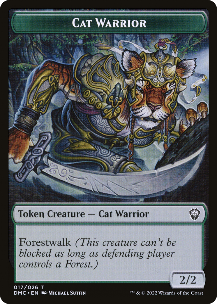 Cat Warrior (TDMU-017) - Dominaria United Tokens Foil