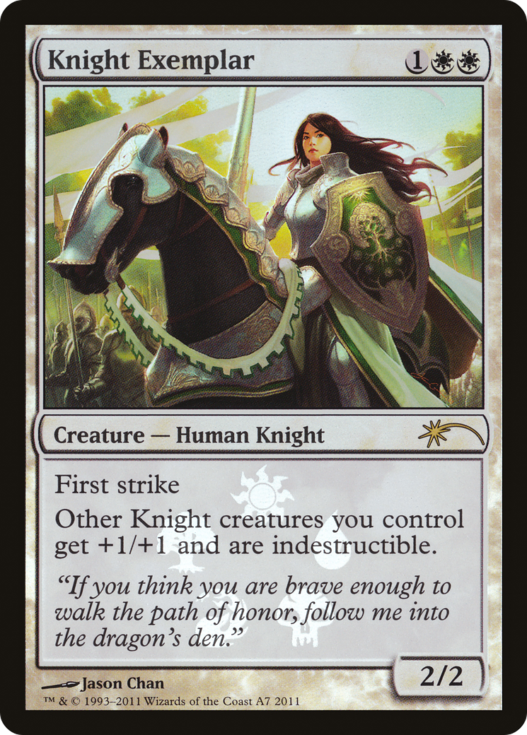 Knight Exemplar (MEDIA-0A7) - Magic 2011 Promos Foil